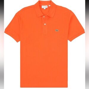 Lacoste Men's Polo Short Sleeve Coral Color Size 7 Rn # 87551 Ca # 16998 L031222